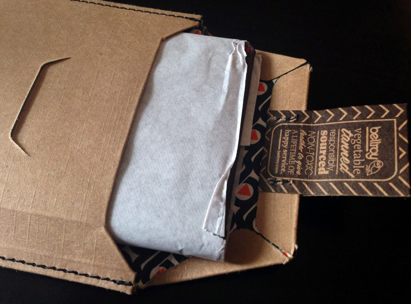 Sliding the wallet out