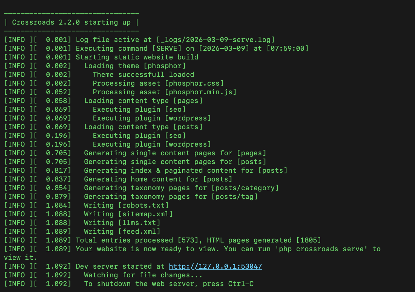 Crossroads Build System